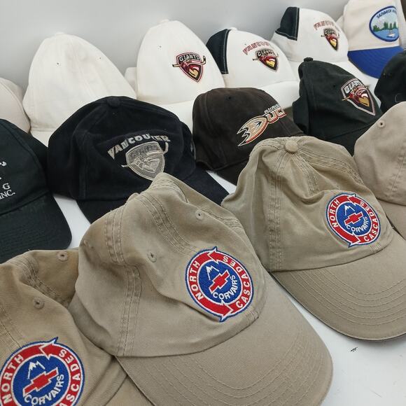 Baseball Cap Mix of 20 - LA Vintage – LA Vintage Wholesale Lot of 22 Vintage Logo Baseball Caps Trucker Hats Mixed Brands Sports Promo